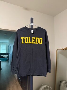 Black University of Toledo Long-Sleeve Shirt with Yellow Print